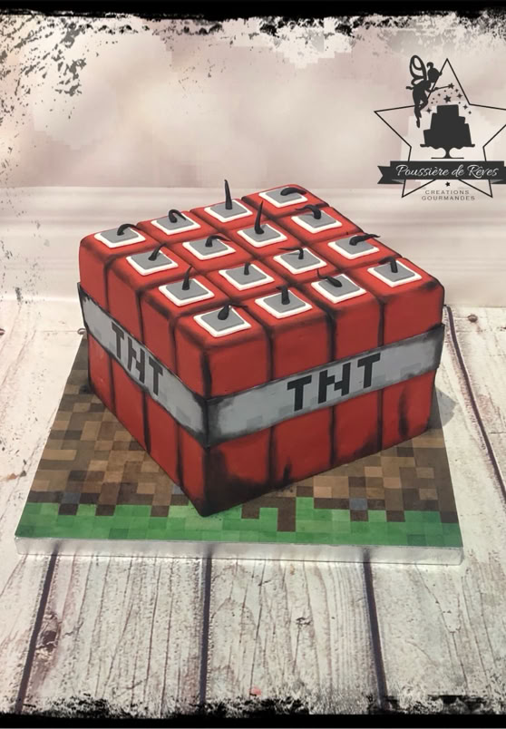 gâteau Minecraft